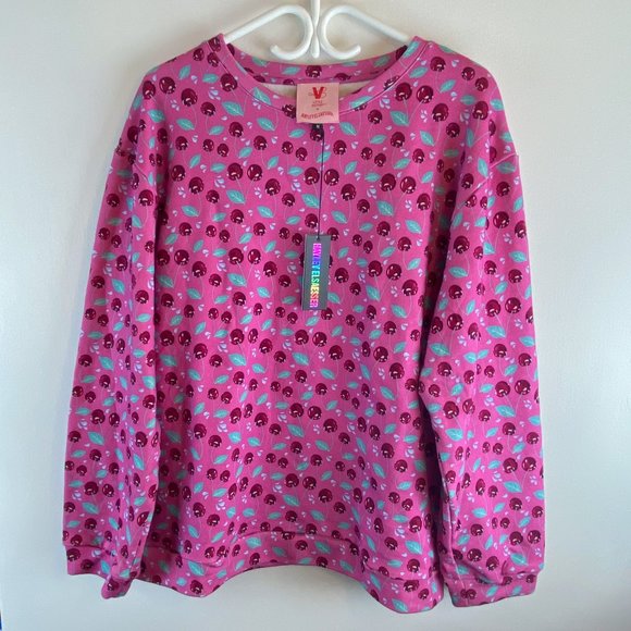 Little Victories Dark Cherry Pink Crewneck Unisex Size M - Picture 3 of 8
